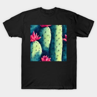 Watercolor cactus plant cactus pattern T-Shirt